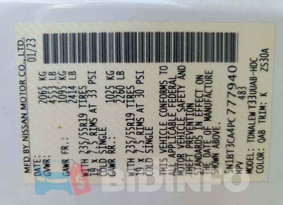 5N1BT3CA4PC777940 Photo# 13