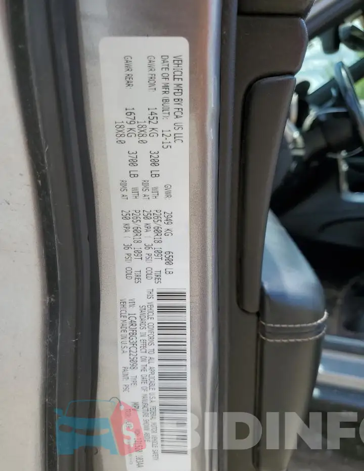 1C4RJFBG3FC225098 Photo# 13