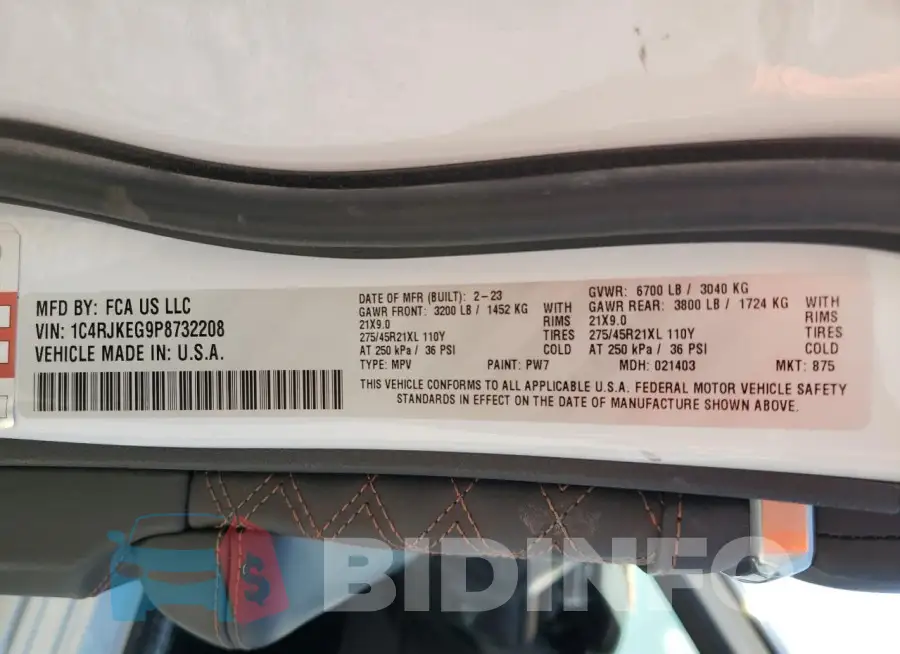 1C4RJKEG9P8732208 Photo# 14
