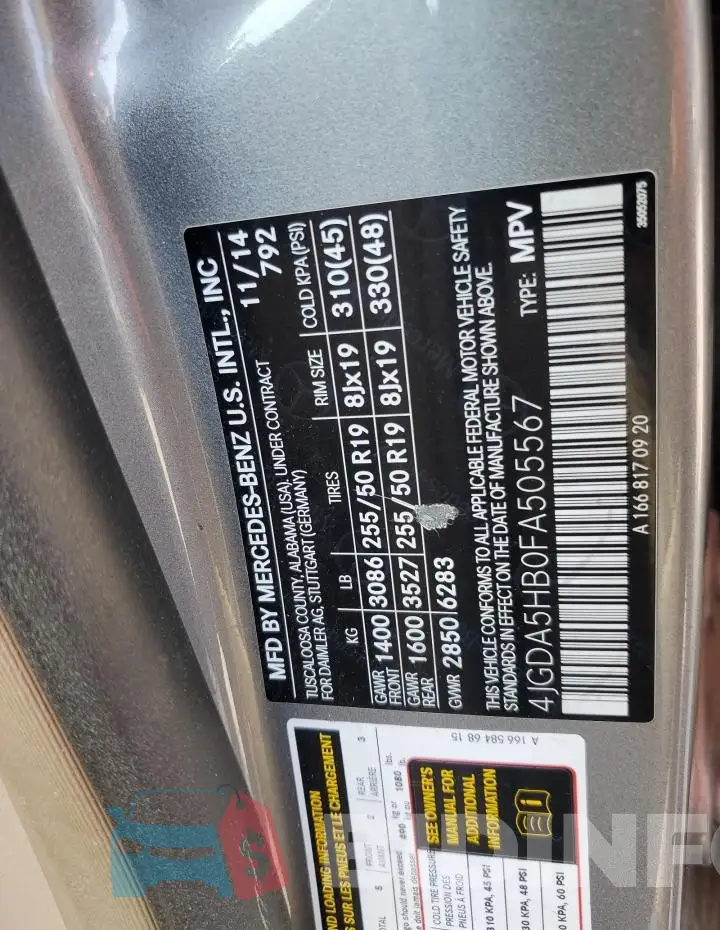 4JGDA5HB0FA505567 Photo# 13