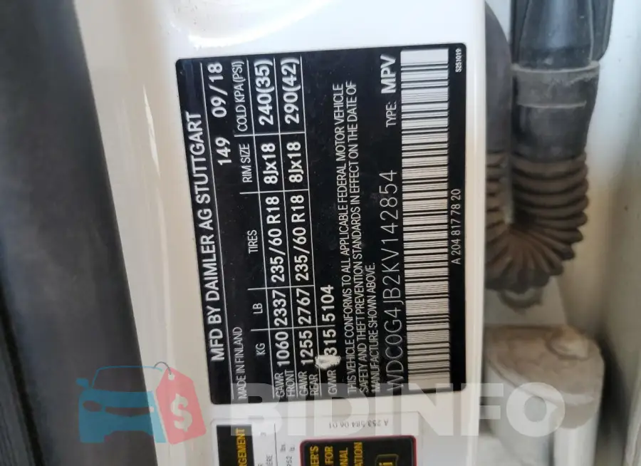 WDC0G4JB2KV142854 Photo# 13