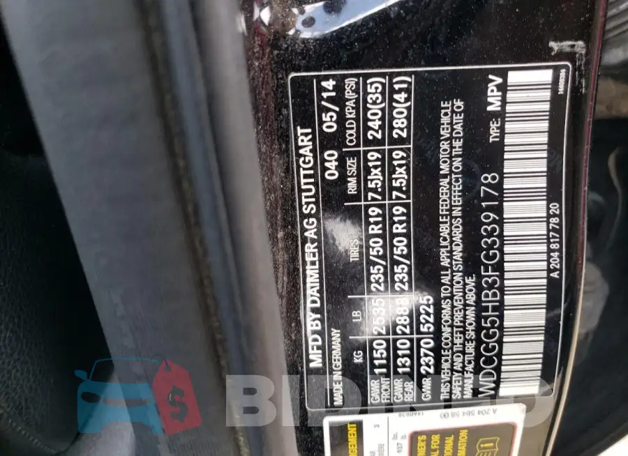WDCGG5HB3FG339178 Photo# 13