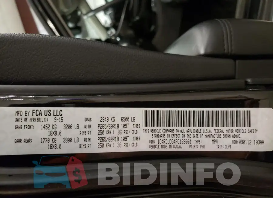 1C4RDJDG4FC128001 Photo# 14