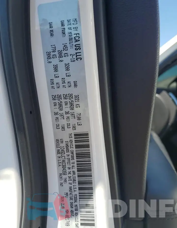 1C4SDJCT4KC664358 Photo# 13