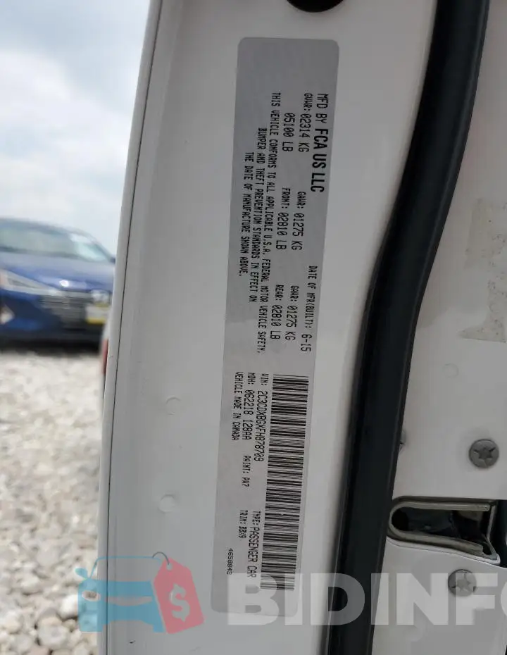 2C3CDXBGXFH878709 Photo# 12