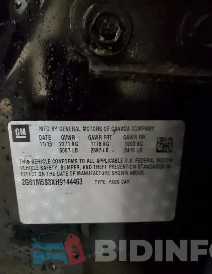 2G61M5S3XH9144463 Photo# 13