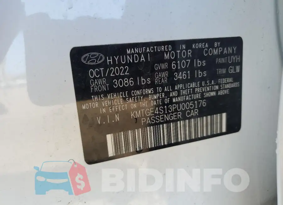 KMTGE4S13PU005176 Photo# 12