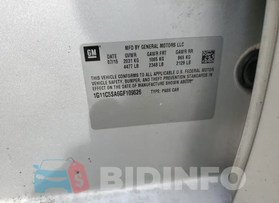 1G11C5SA6GF109626 Photo# 12
