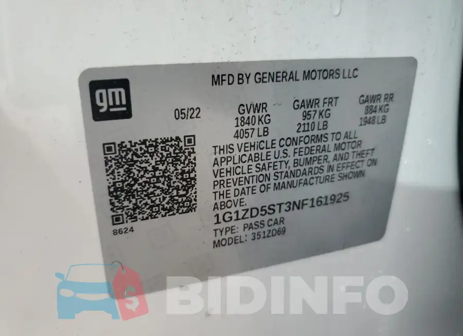 1G1ZD5ST3NF161925 Photo# 13