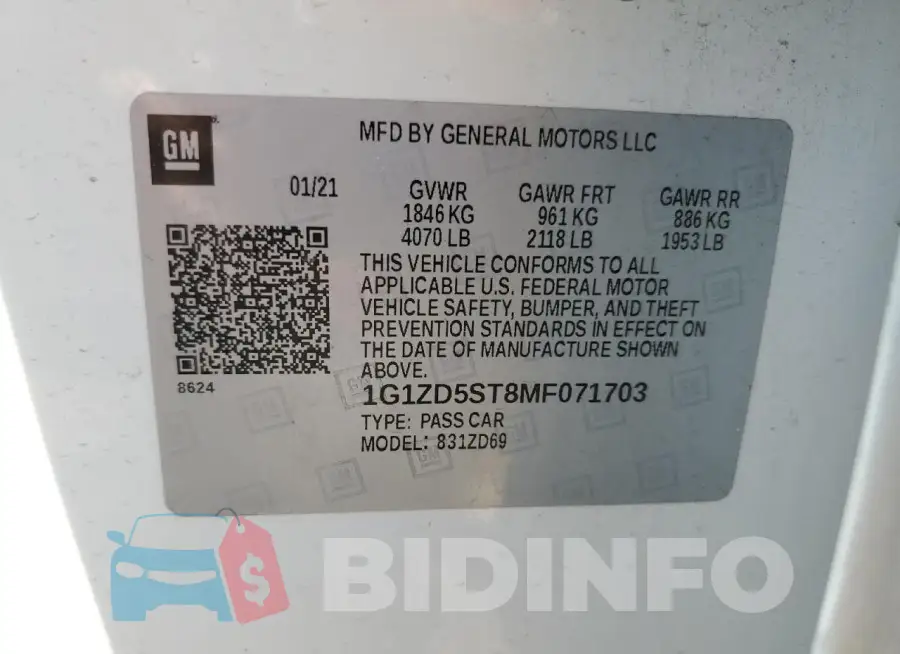 1G1ZD5ST8MF071703 Photo# 12