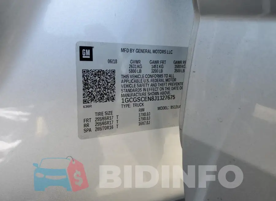 1GCGSCEN8J1327675 Photo# 12