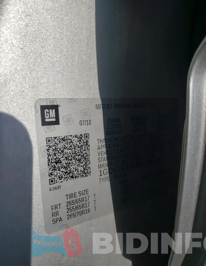 1GCGTCEN3K1108119 Photo# 12