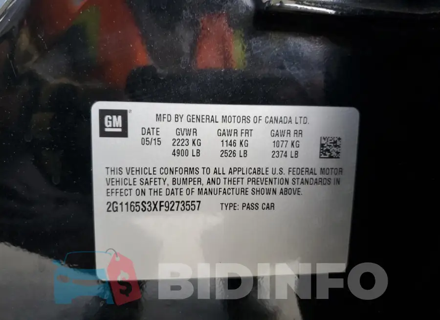 2G1165S3XF9273557 Photo# 13