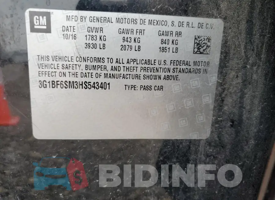 3G1BF6SM3HS543401 Photo# 12