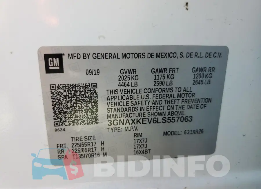 3GNAXKEV6LS557063 Photo# 13