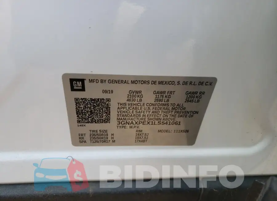 3GNAXPEX1LS541061 Photo# 13