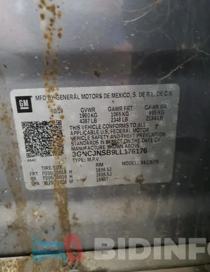 3GNCJNSB9LL176176 Photo# 13