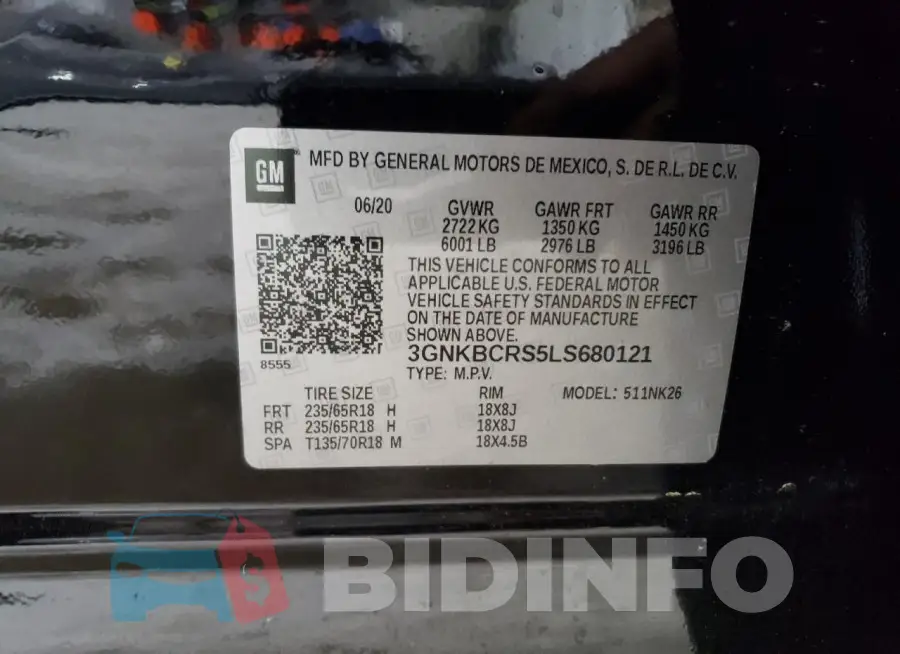 3GNKBCRS5LS680121 Photo# 13
