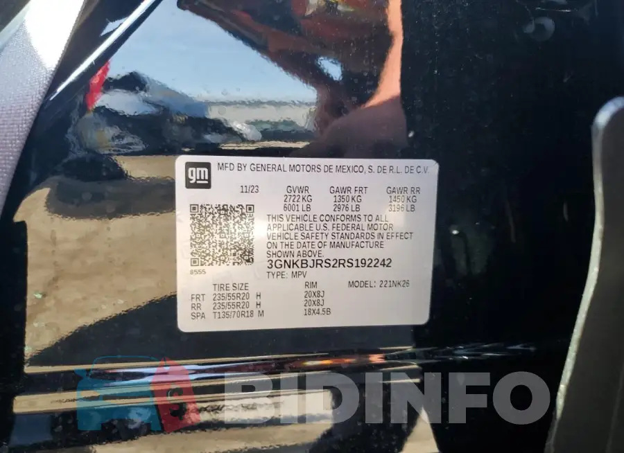 3GNKBJRS2RS192242 Photo# 12