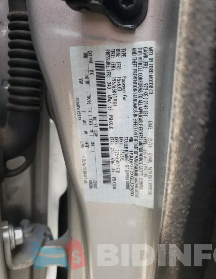 1FADP3E2XGL331093 Photo# 12