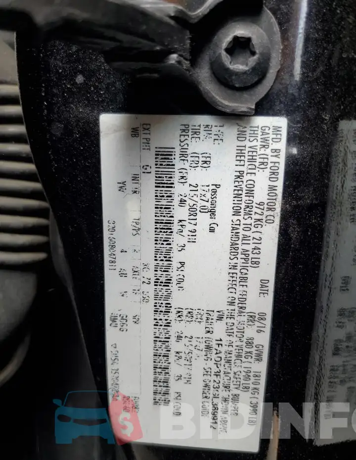1FADP3F23GL369912 Photo# 12