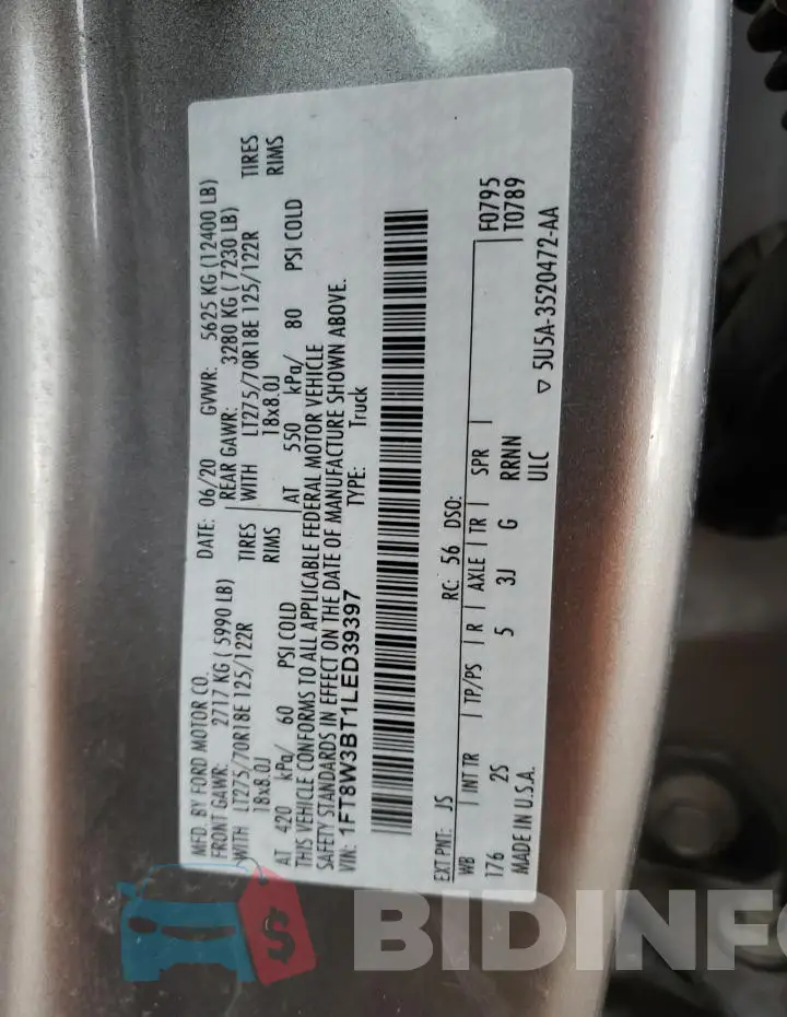 1FT8W3BT1LED39397 Photo# 13