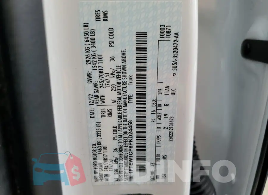 1FTEW1CP8PKD24458 Photo# 13