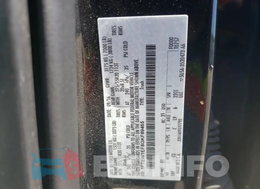 1FTEW1EF8GKF89465 Photo# 12