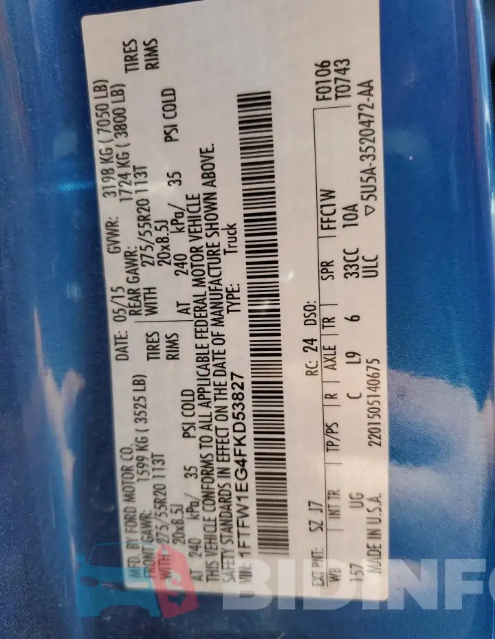 1FTFW1EG4FKD53827 Photo# 12