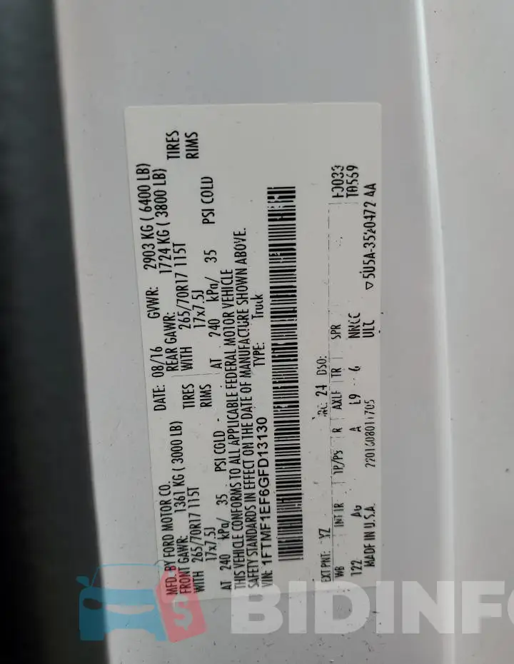 1FTMF1EF6GFD13130 Photo# 12