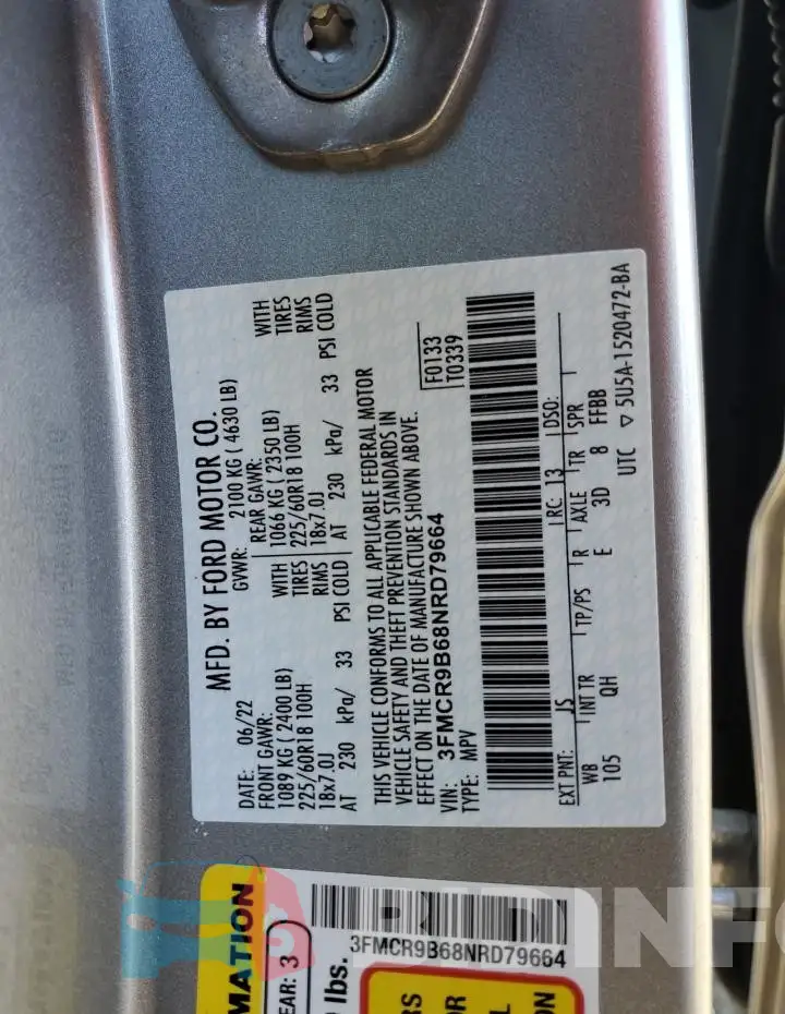 3FMCR9B68NRD79664 Photo# 13