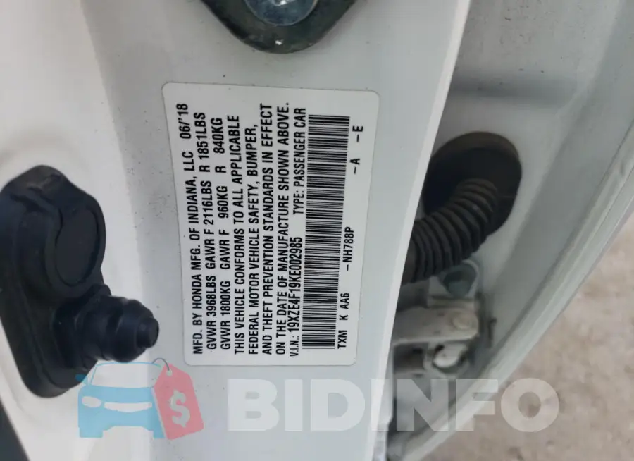 19XZE4F19KE002985 Photo# 13