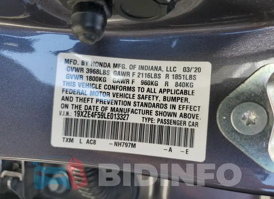 19XZE4F59LE013327 Photo# 12