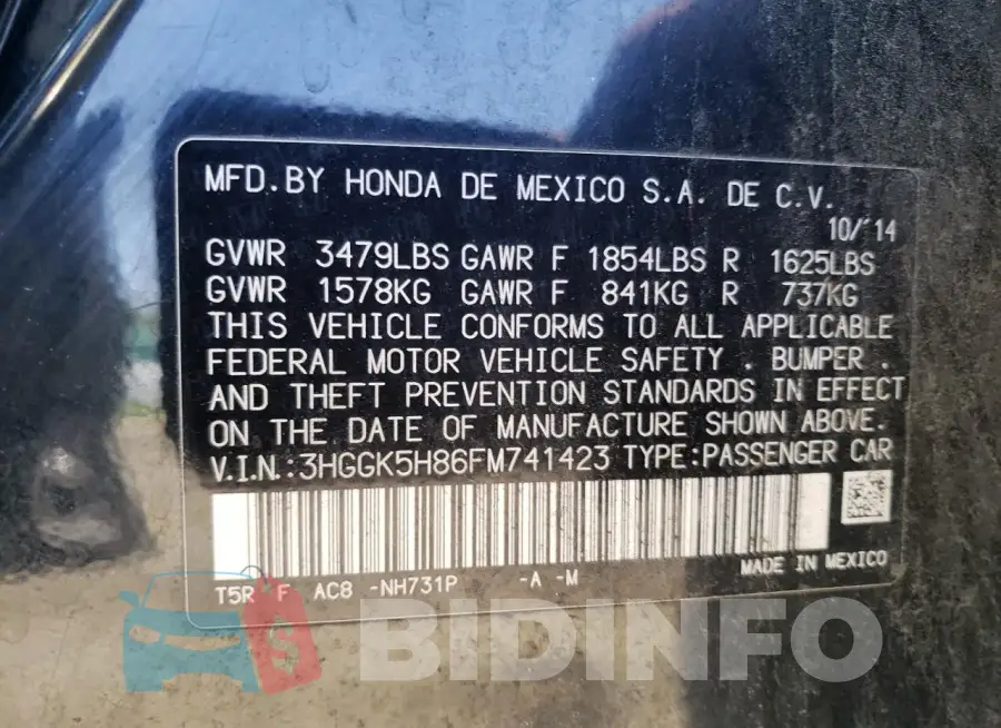 3HGGK5H86FM741423 Photo# 12