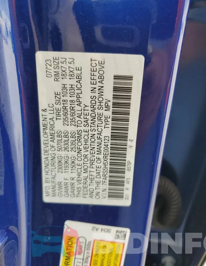 7FARS5H5XRE004123 Photo# 13