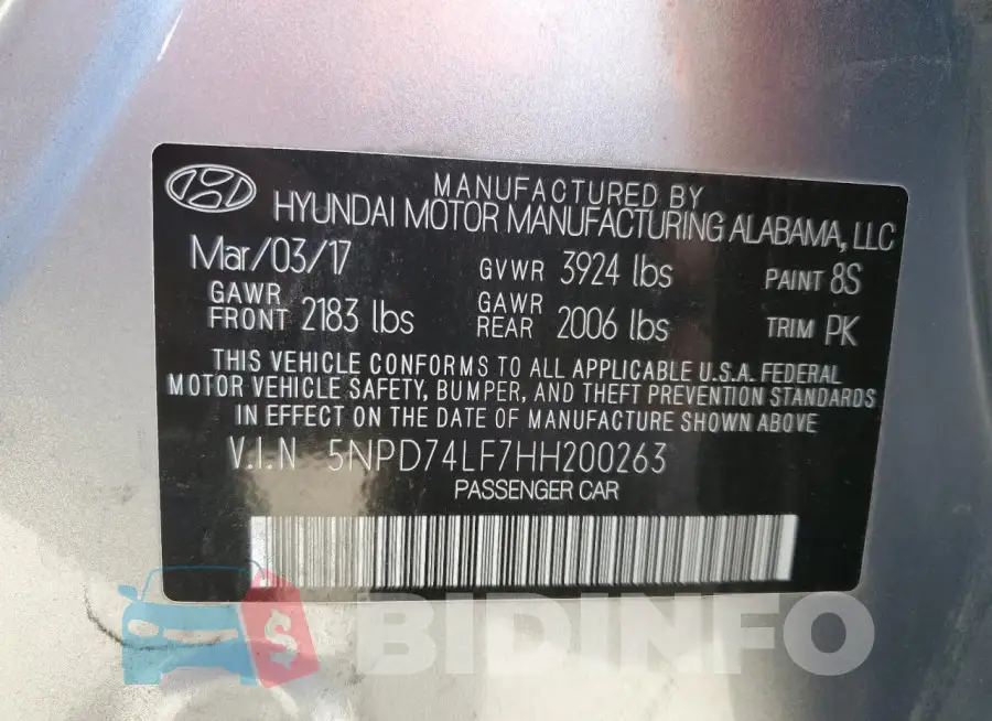 5NPD74LF7HH200263 Photo# 13