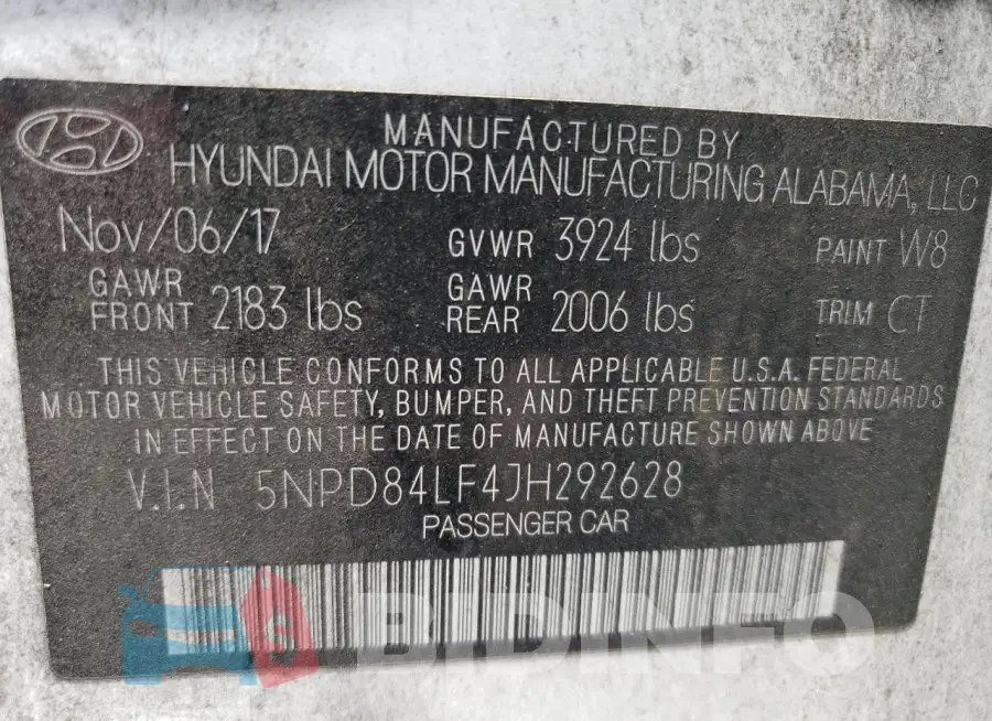5NPD84LF4JH292628 Photo# 13
