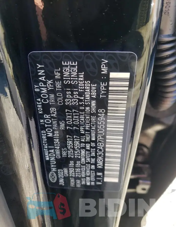 KM8K3CAB7PU055948 Photo# 14