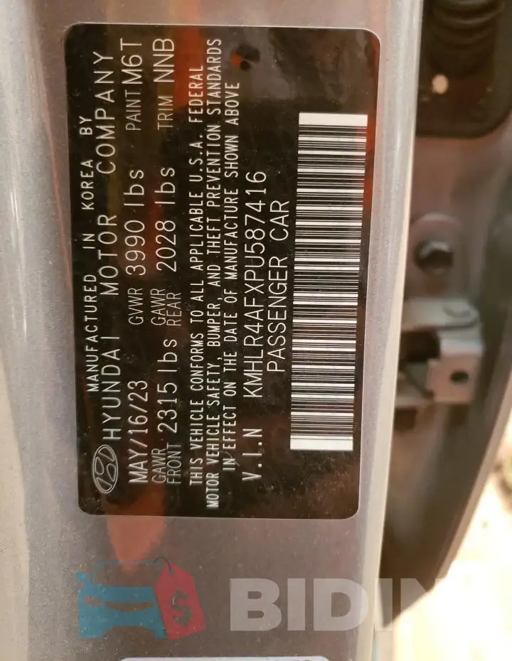 KMHLR4AFXPU587416 Photo# 12