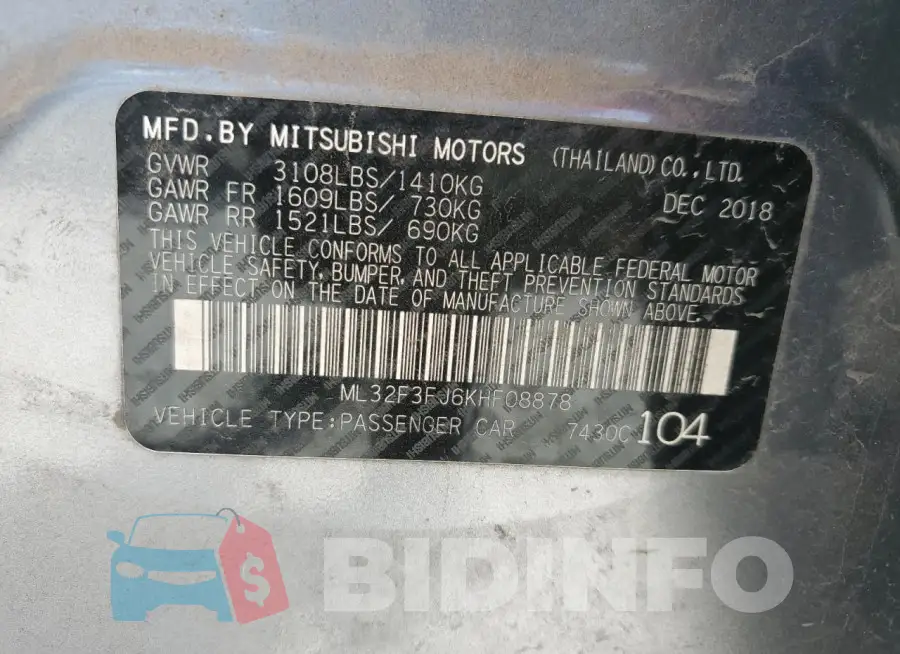 ML32F3FJ6KHF08878 Photo# 12