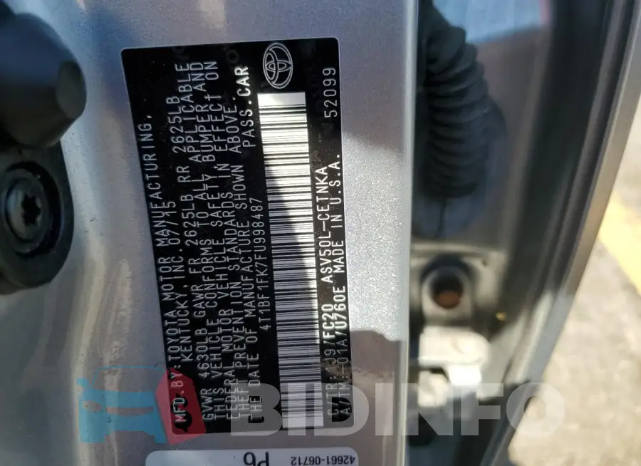 4T1BF1FK7FU998487 Photo# 12