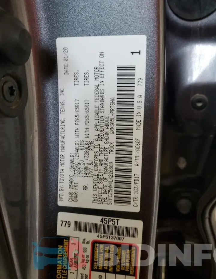 5TFCZ5AN4LX226869 Photo# 13