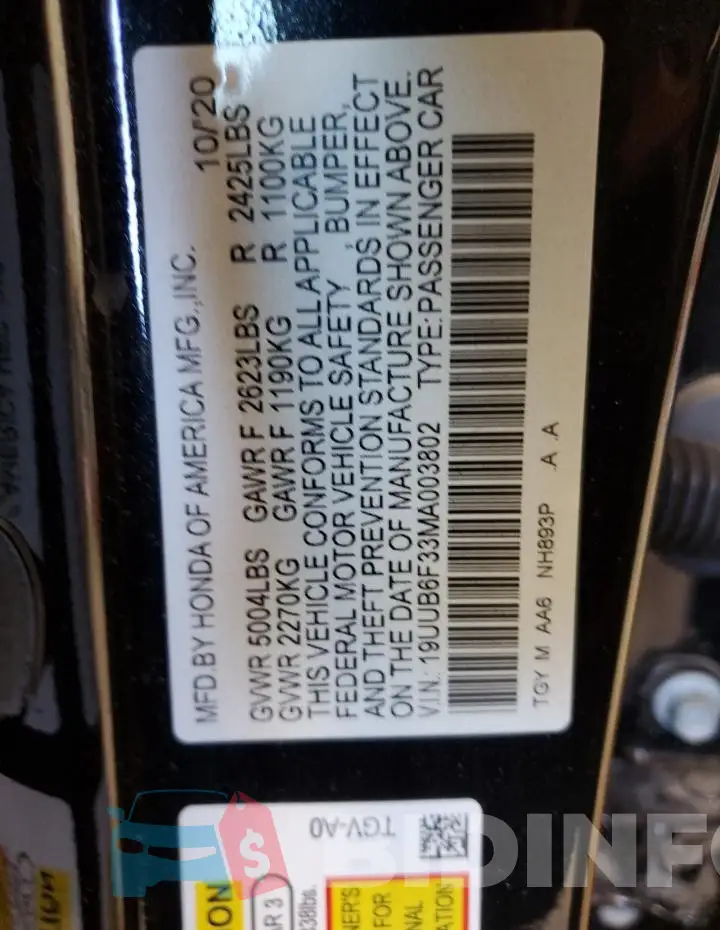 19UUB6F33MA003802 Photo# 12