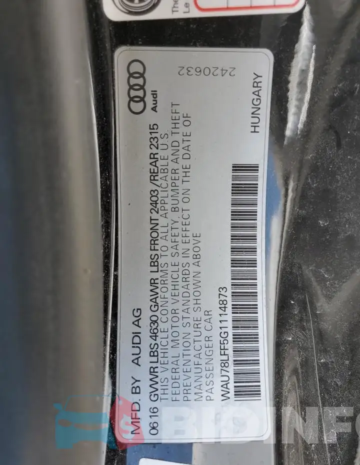 WAU78LFF5G1114873 Photo# 13