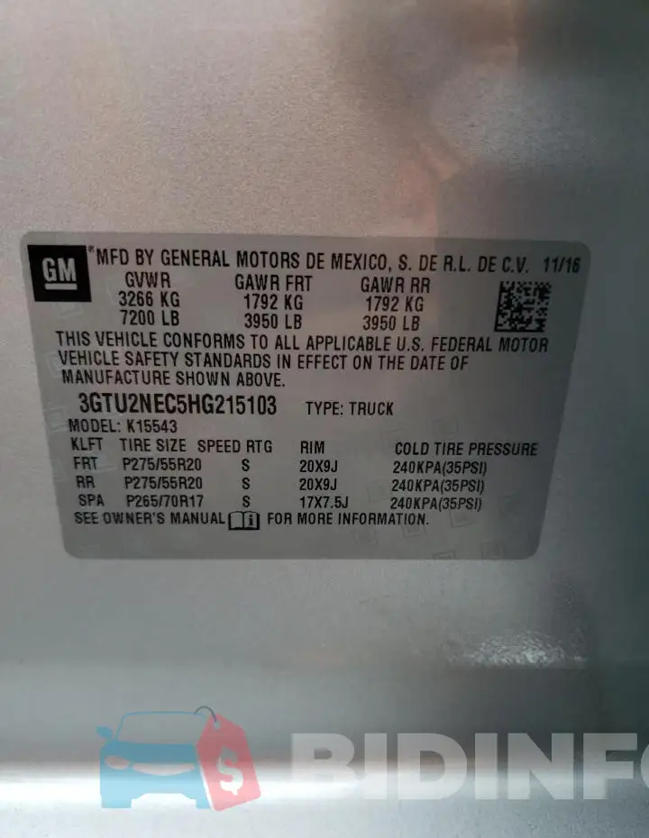3GTU2NEC5HG215103 Photo# 12