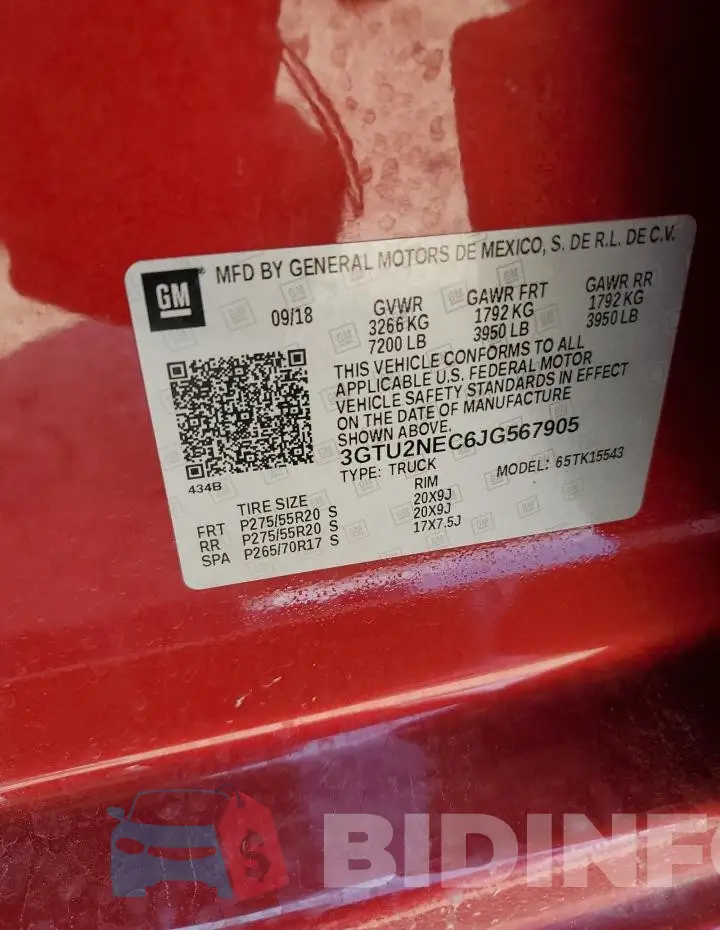 3GTU2NEC6JG567905 Photo# 13