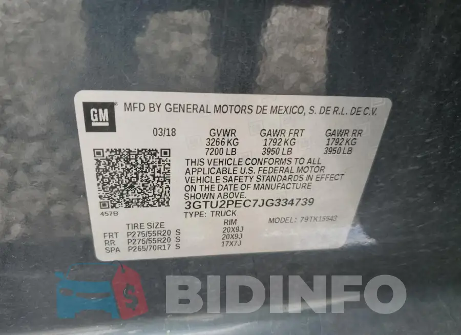 3GTU2PEC7JG334739 Photo# 12