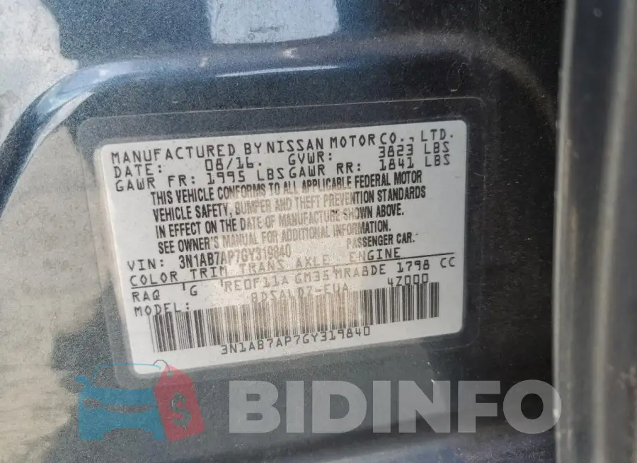 3N1AB7AP7GY319840 Photo# 12