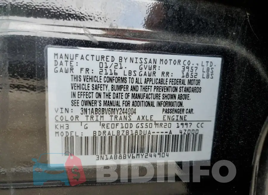 3N1AB8BV6MY244904 Photo# 12