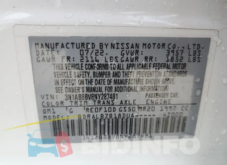 3N1AB8BV8NY287481 Photo# 12